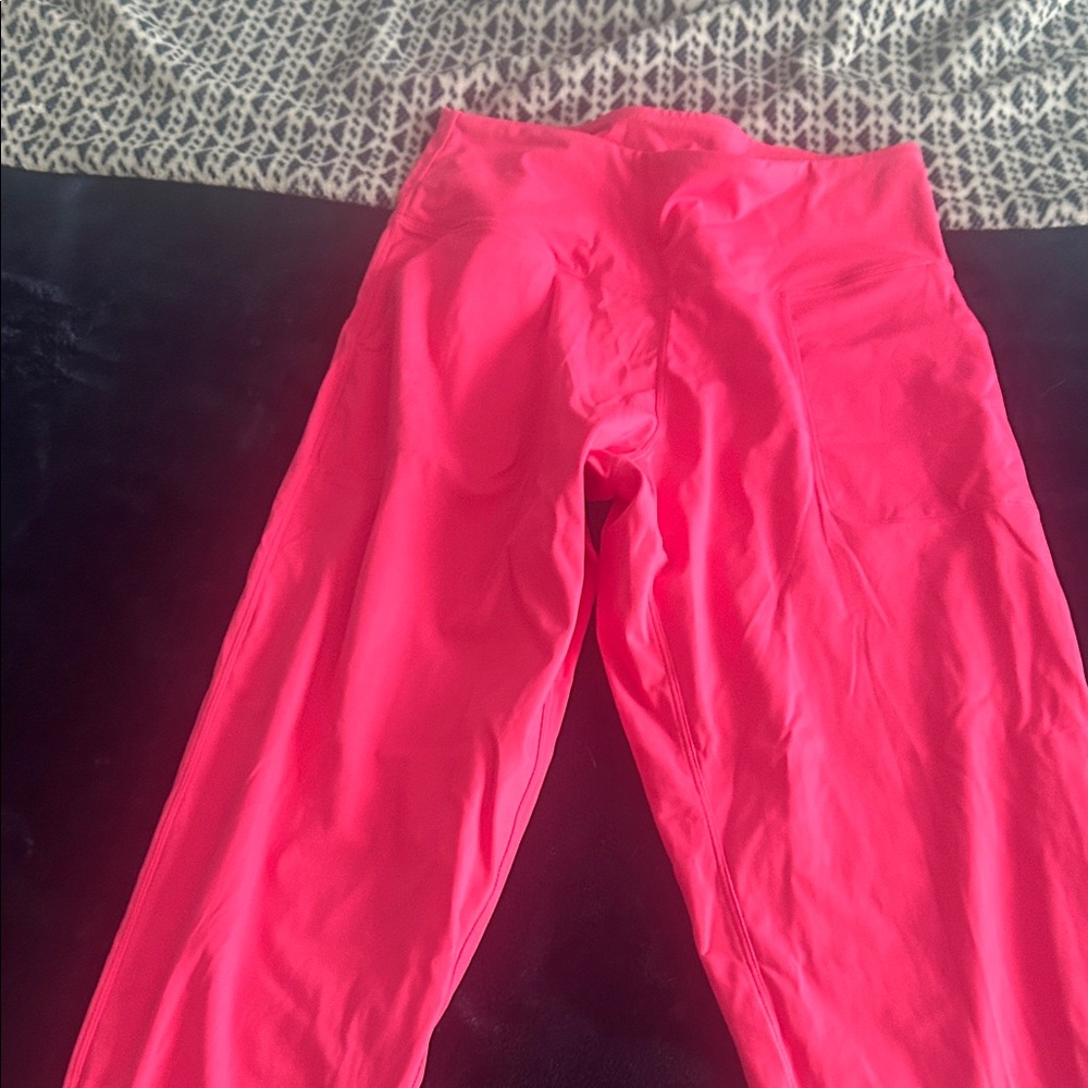 Bright Pink Womans Leggings